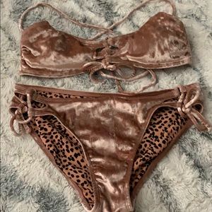 Gold Velvet Bikini